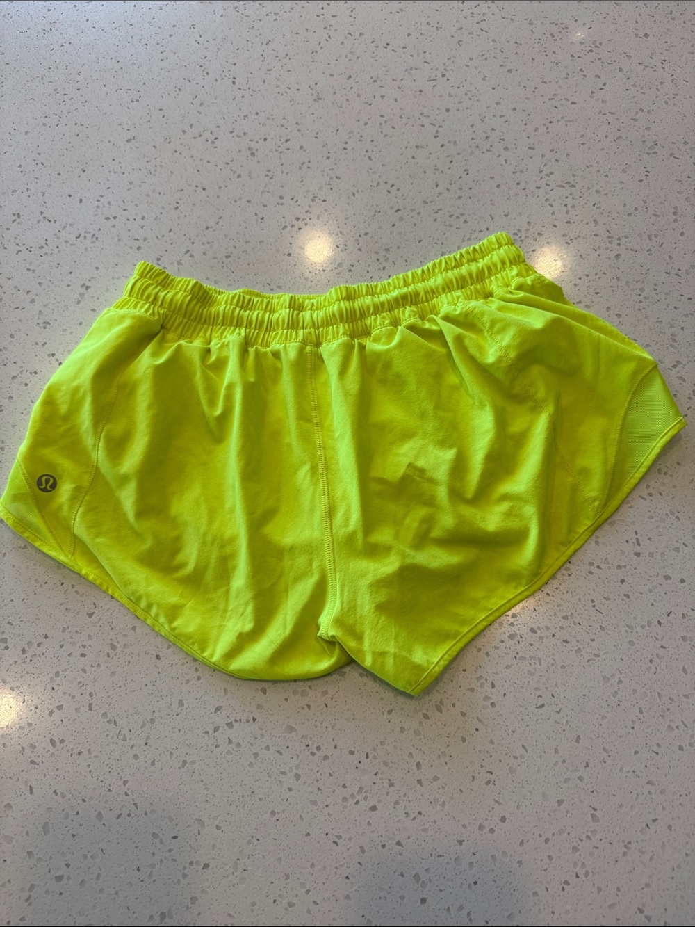 lululemon athletica Neon Yellow Athletic Running Shorts